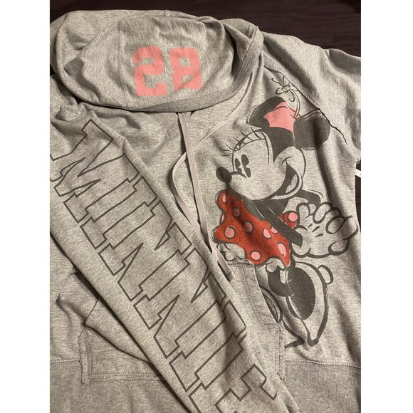Authentic Disney Parks Minnie Mouse Gray Hoodie XXL - Picture 7 of 10